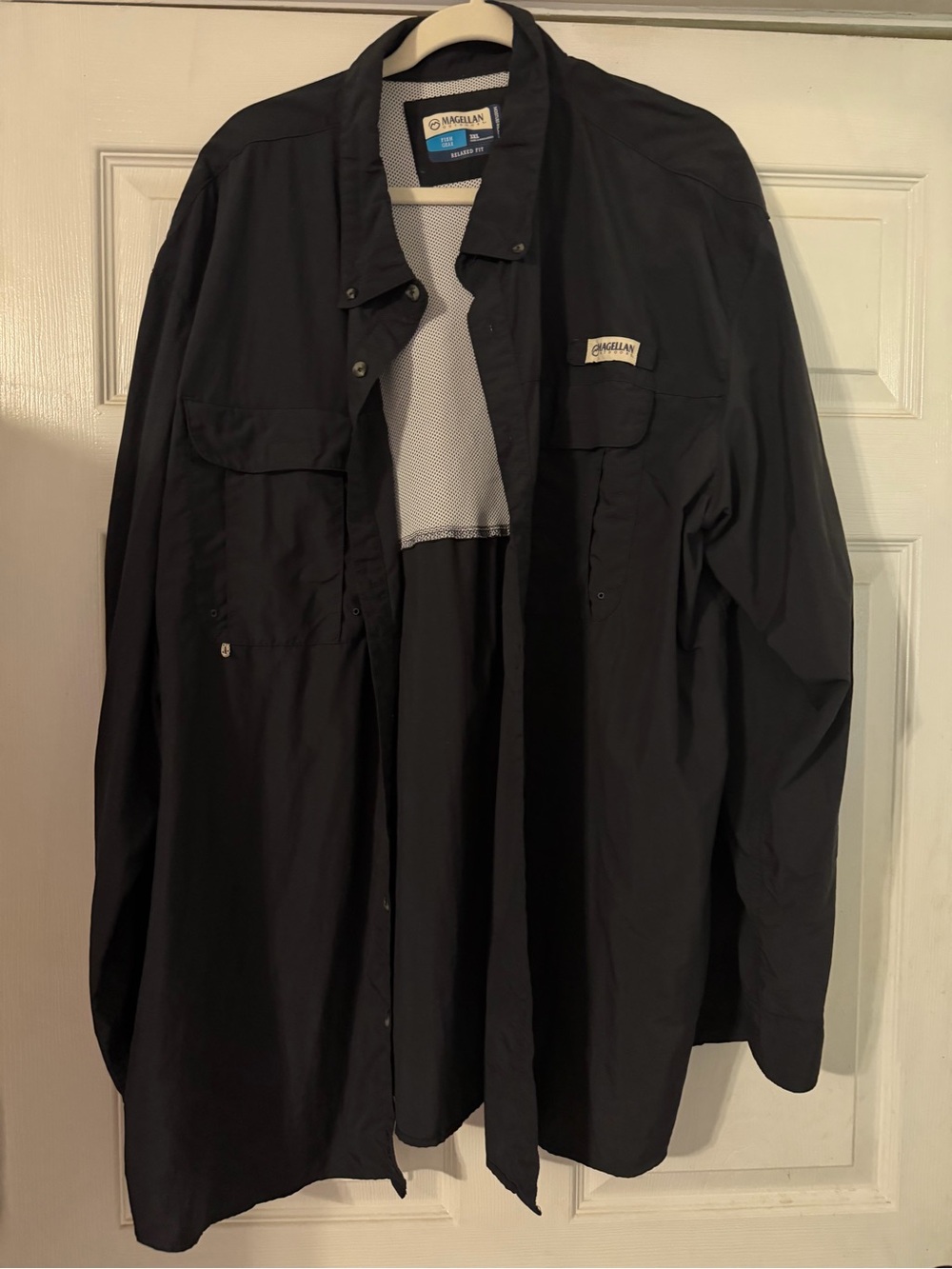 3X Magellan Outdoors Outdoors Men's Black Lightweight Fishing Shirt Jacket